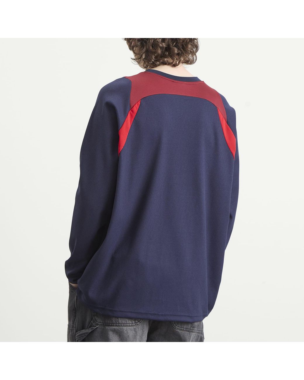 Umbro Blue Panelled Long Sleeve Jersey for men