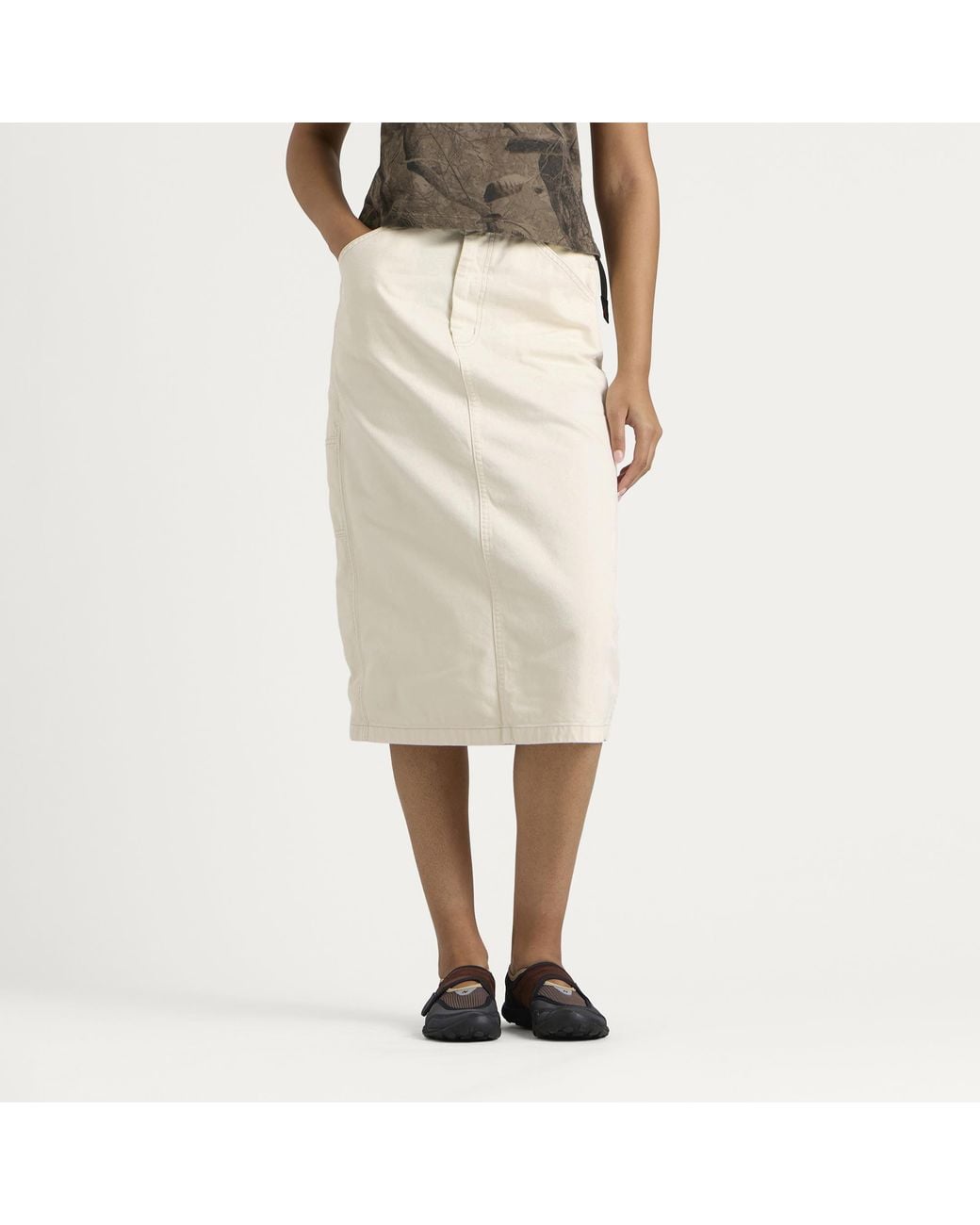 Gramicci Natural Denim Carpenter Midi Skirt