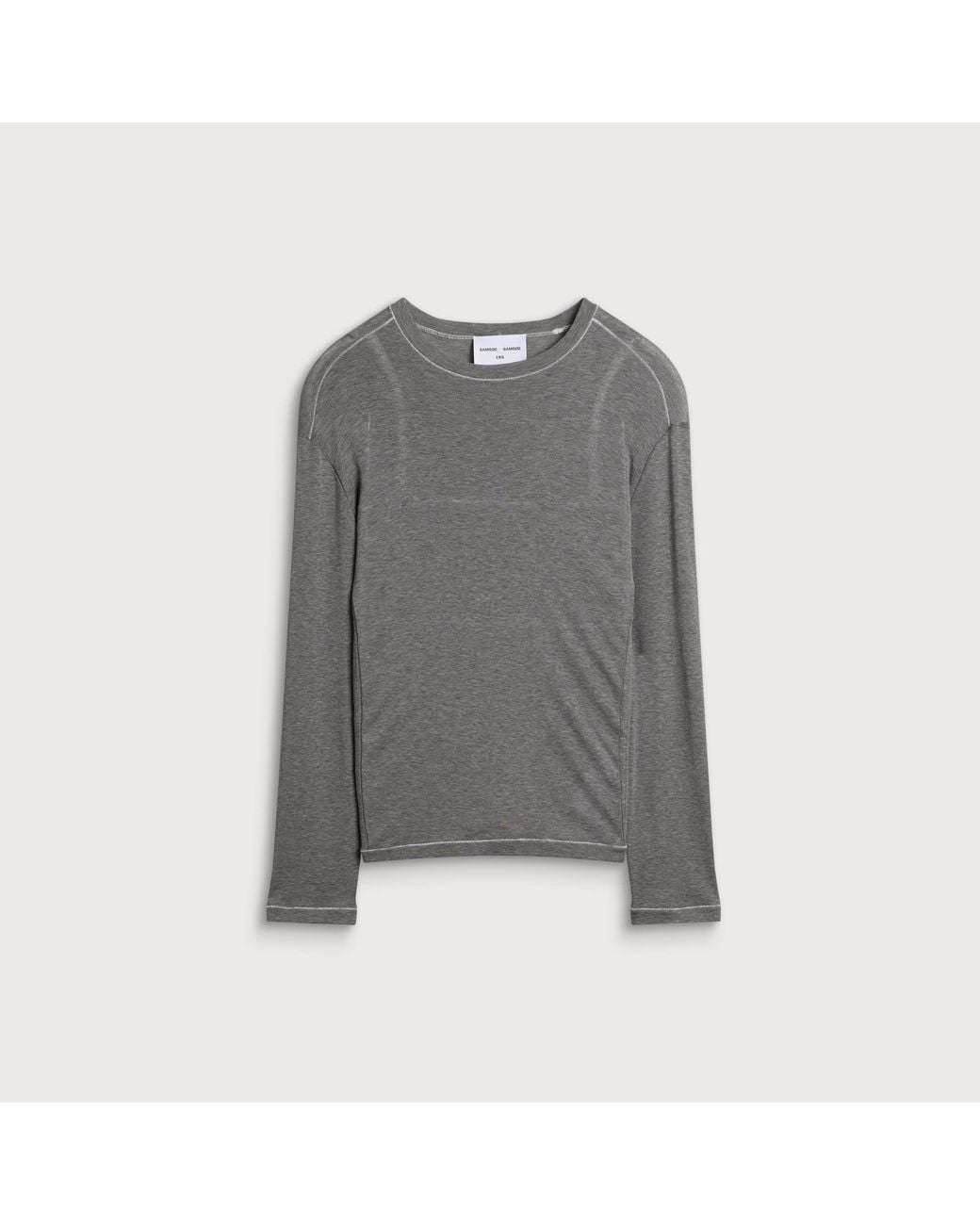 Samsøe & Samsøe Gray End. X Sadango Ls T-Shirt for men