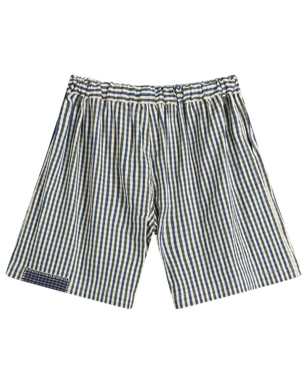 STORY mfg. Blue Check Bridge Shorts