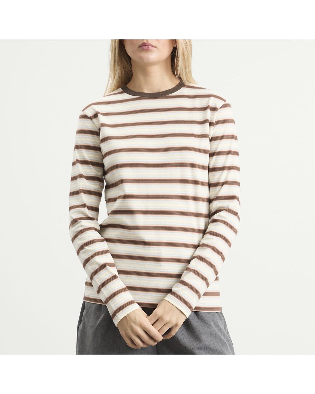 Auralee Multicolor Gradient Stripe Long Sleeve T-Shirt