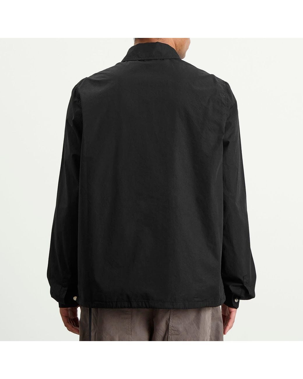 Rick Owens Black Zipfront Jacket for men
