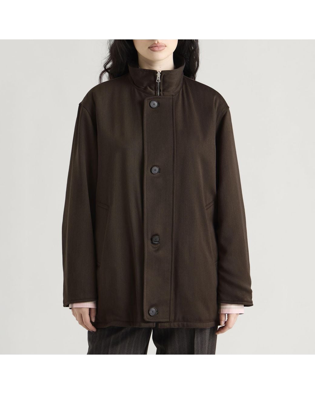 Auralee Brown Reversible Coat
