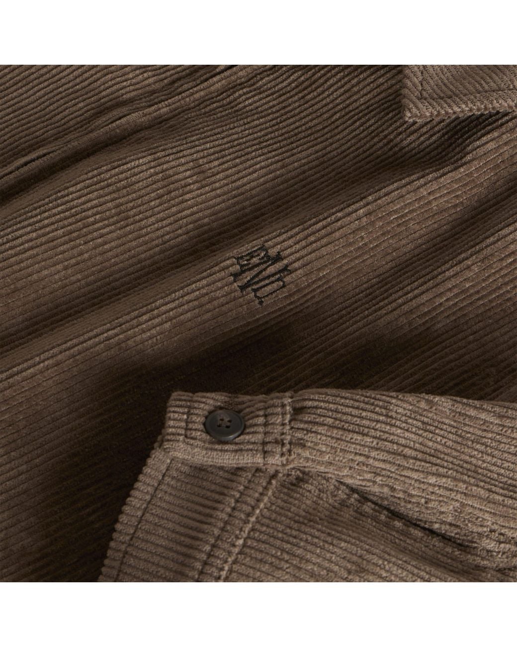 END. Brown Cord Monogram Jacket for men