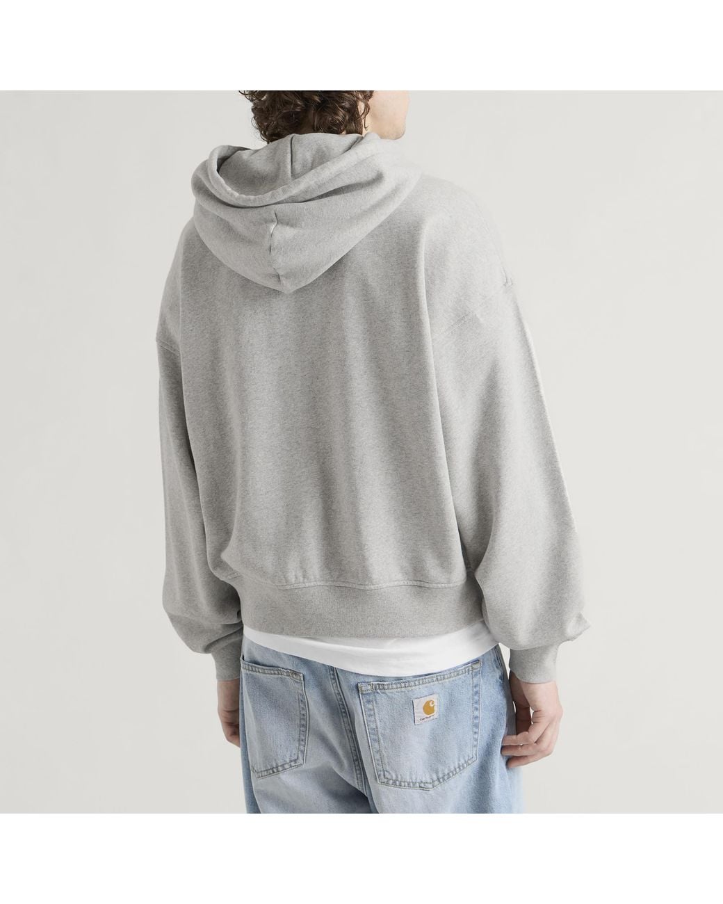 ICECREAM Gray Half Tone Running Dog Popover Hood for men