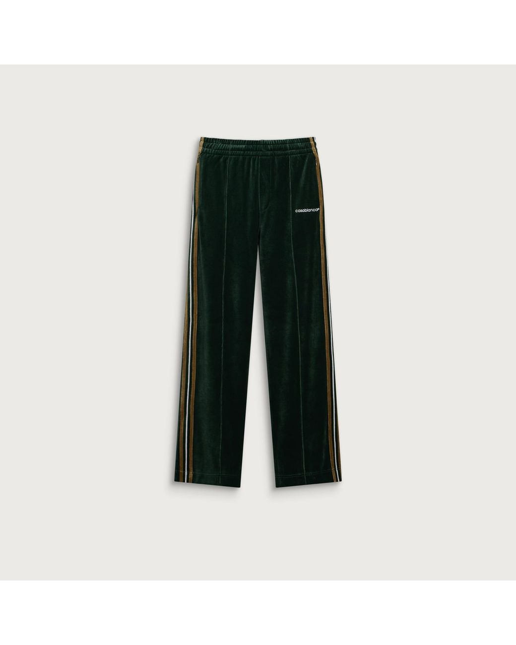 Casablanca Green Velour Stripe Track Pant for men