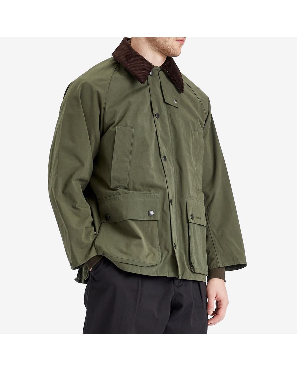 Barbour Green Os Peached Bedale Casual Jacket for men