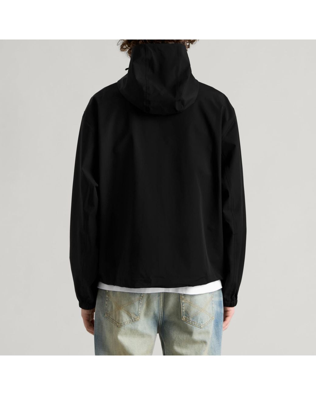 Cole Buxton Black Mini Logo Waterproof Jacket for men