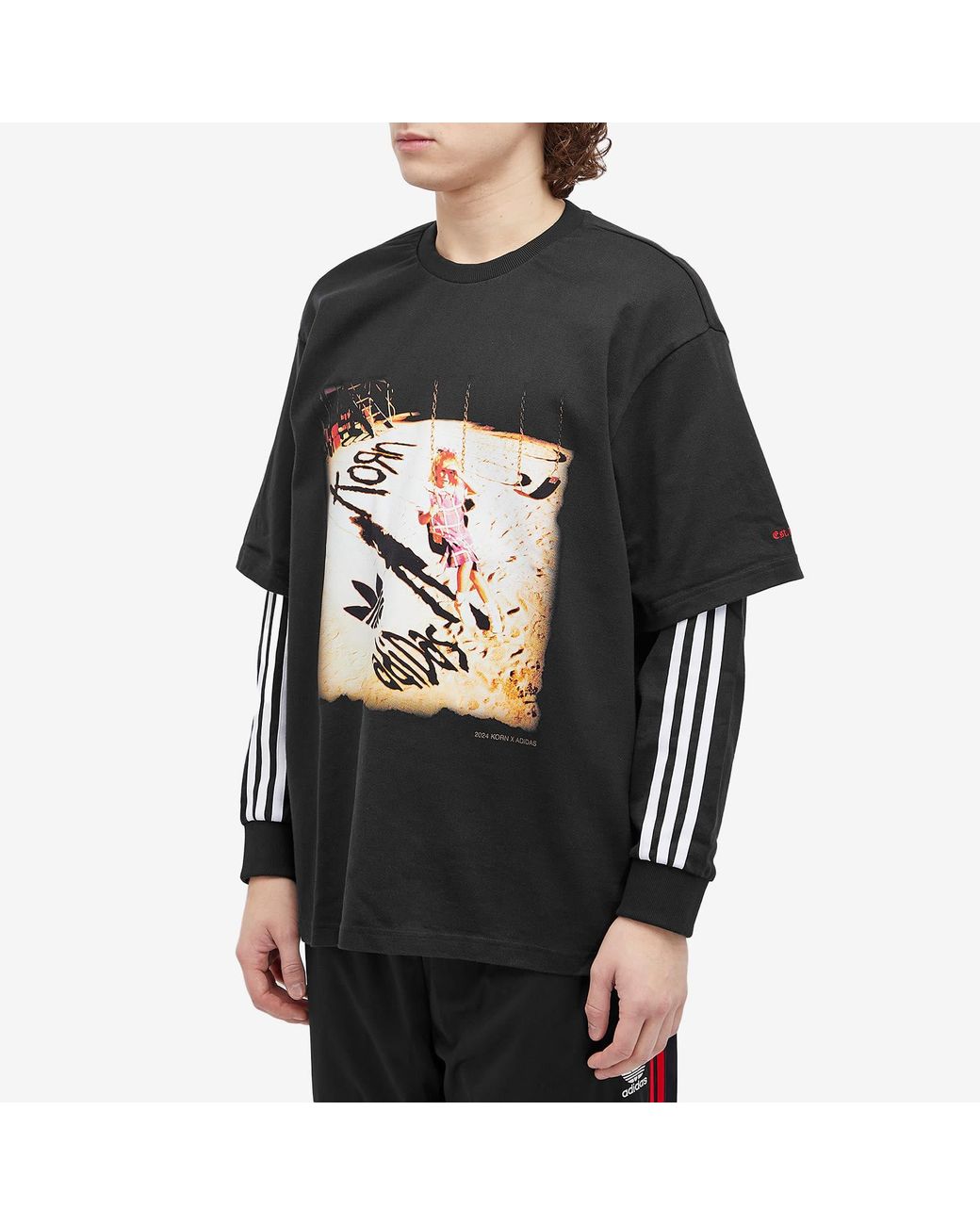 adidas X Korn Long Sleeve T-Shirt in Black for Men | Lyst