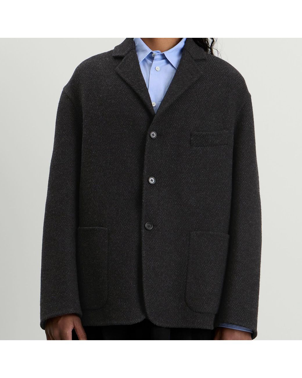 Jil Sander Black Wool Double Faced Workwear Jacket for men