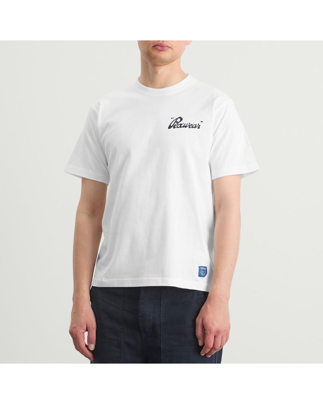 Pexwear White Italic Logo T-Shirt for men