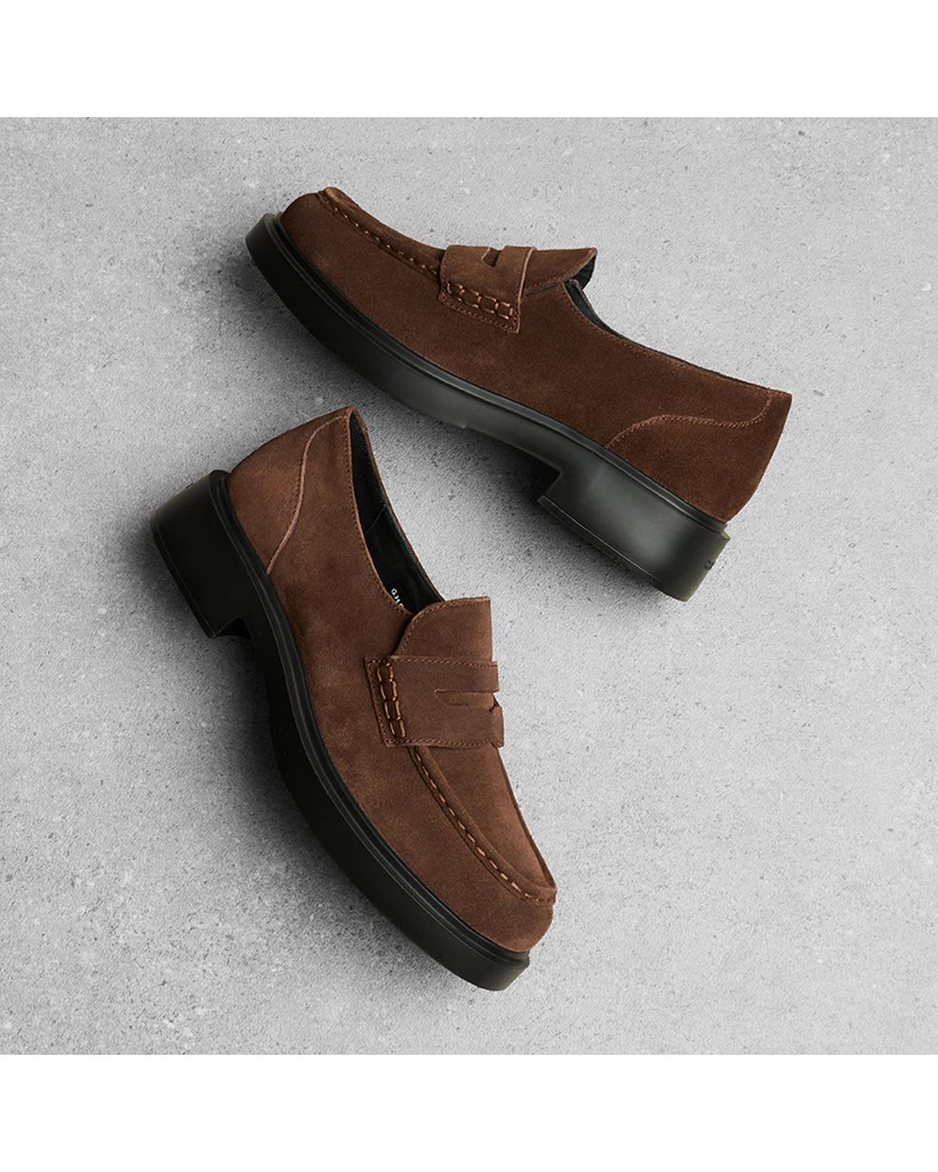 G.H.BASS Brown Albany Ii Penny Suede Loafers
