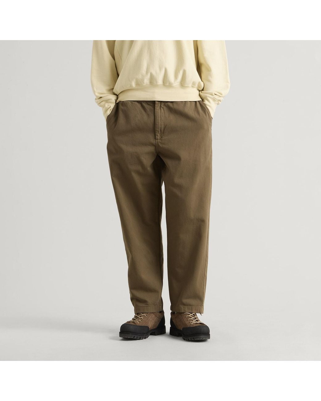 Wax London Green Kurt Twill Trousers for men