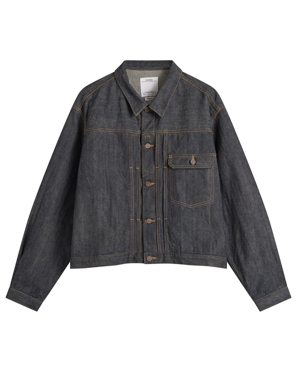 Visvim Black 102Xx Denim Jacket Mud Wash for men