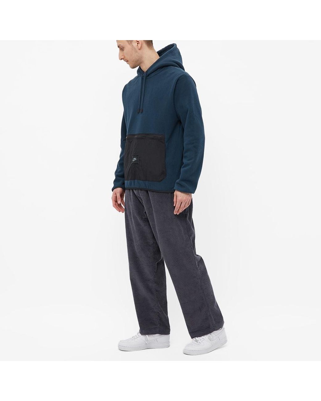 Nike Utility Polar Fleece Popover Hoody in Blue for Men | Lyst UK