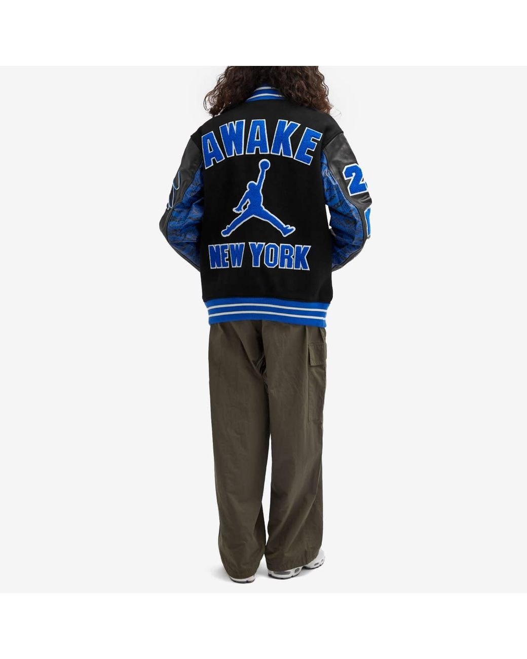 Nike X Awake Ny Varsity Jacket in Black | Lyst