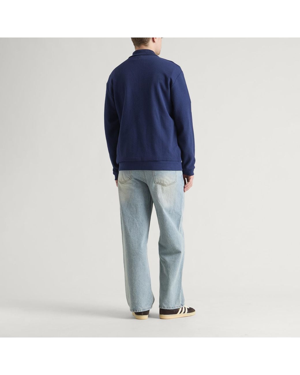 Adidas Blue X Song For The Mute Adi008 Long Sleeve Polo Top