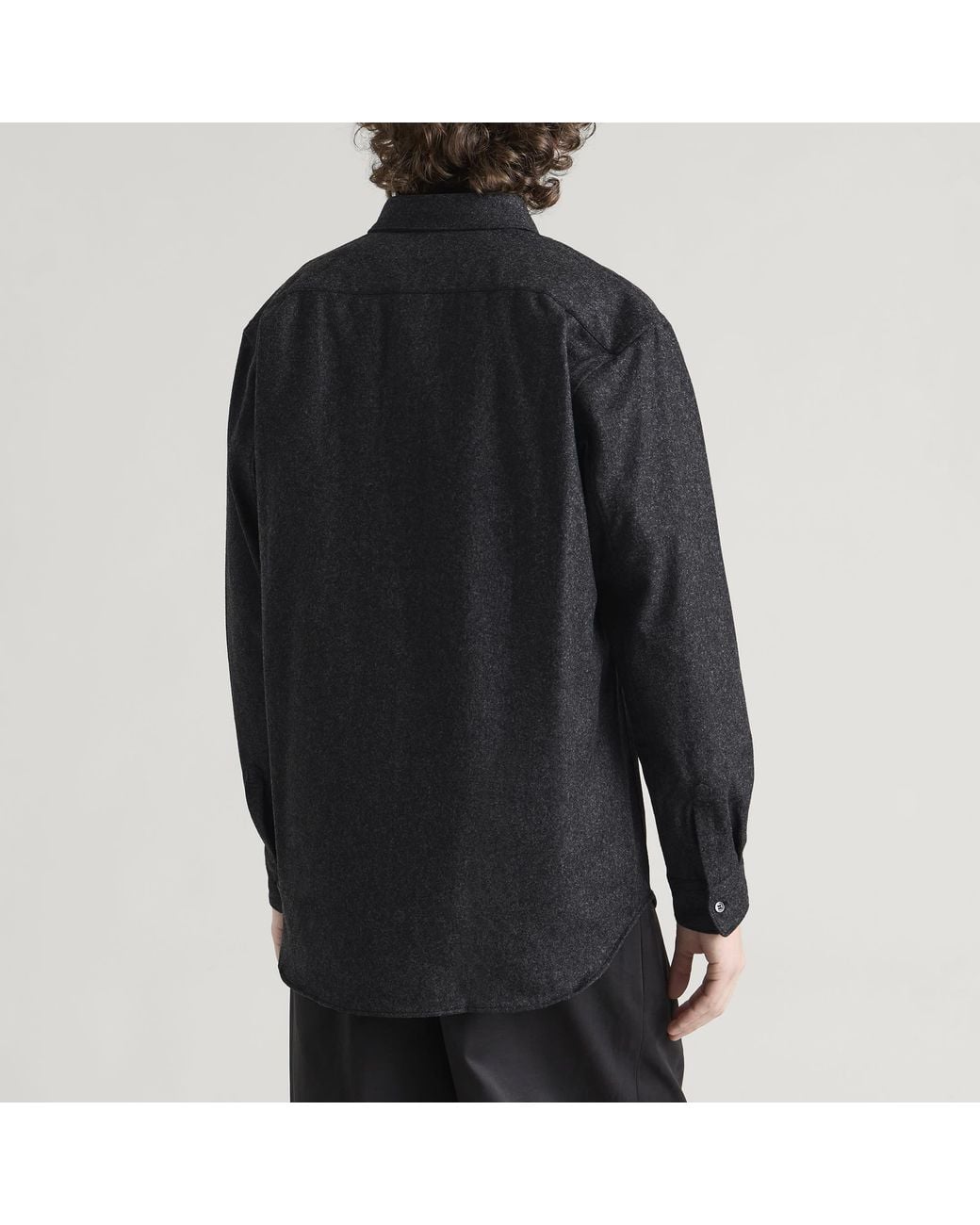 Comme des Garçons Black Wool Nylon Flannel Shirt for men