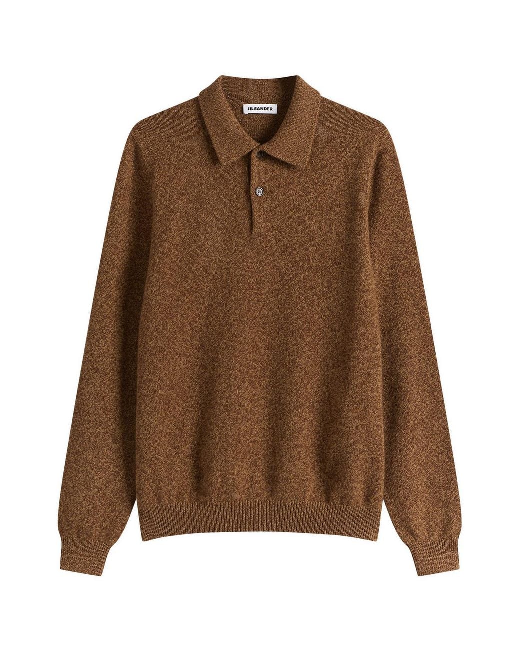 Jil Sander Brown Wool Cashmere Polo for men