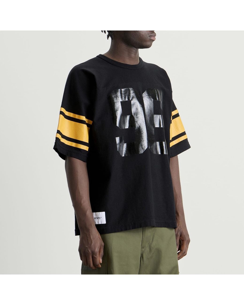 (w)taps Black Qb Short Sleeve Football Shirt for men
