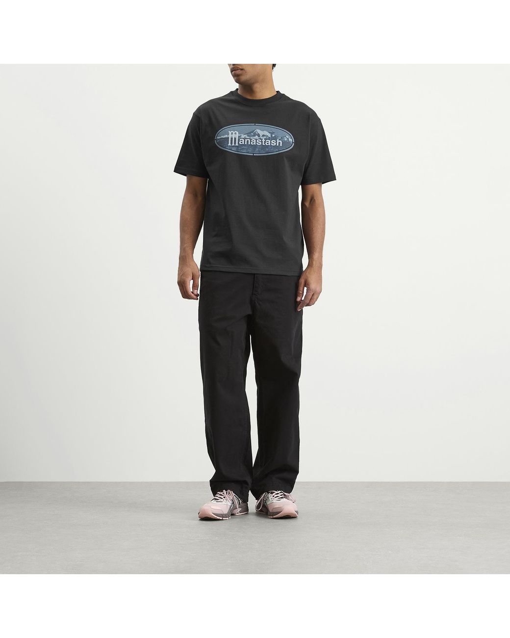 Manastash Black Ridge Logo T-Shirt for men