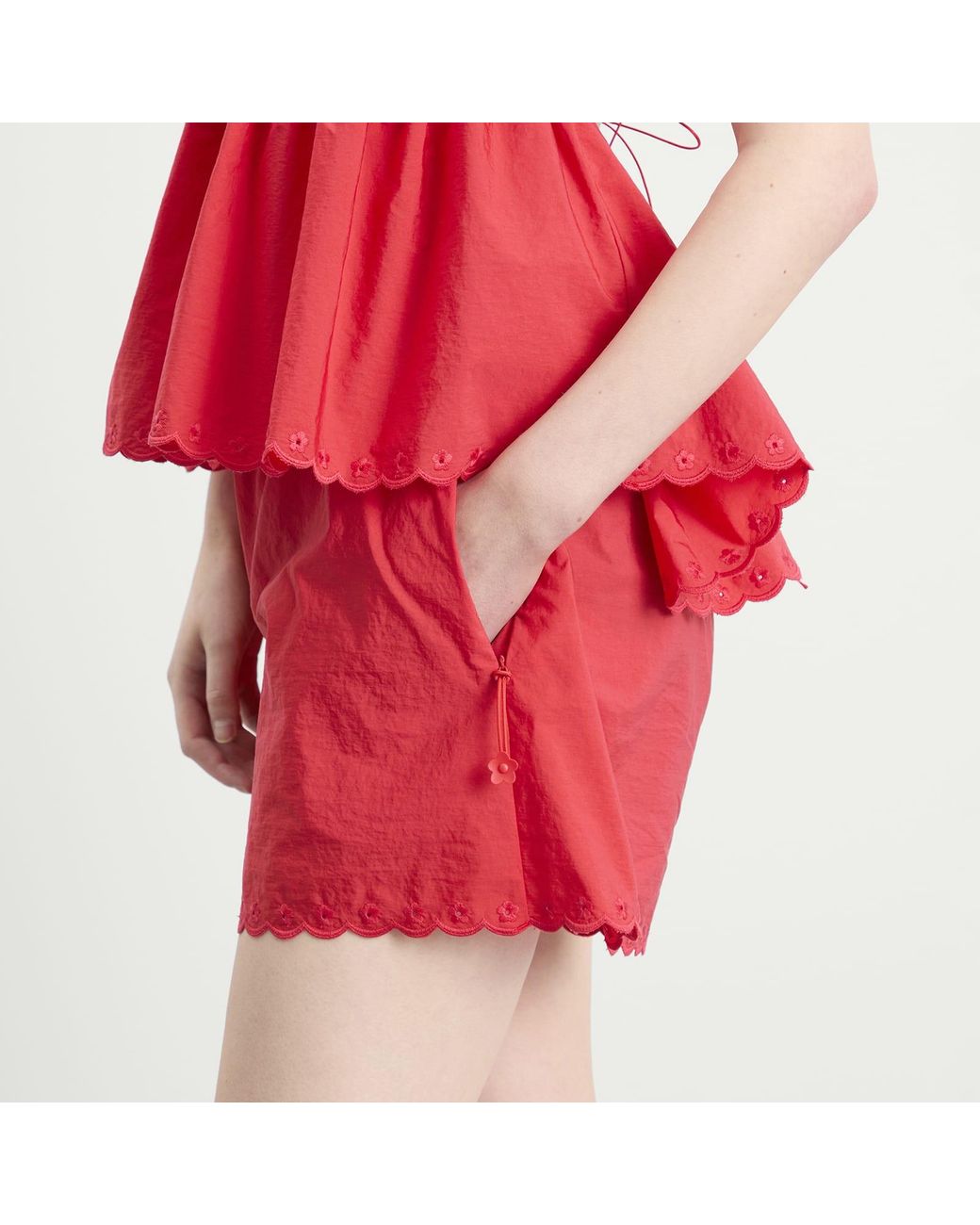 CECILIE BAHNSEN Red Blossom Shorts