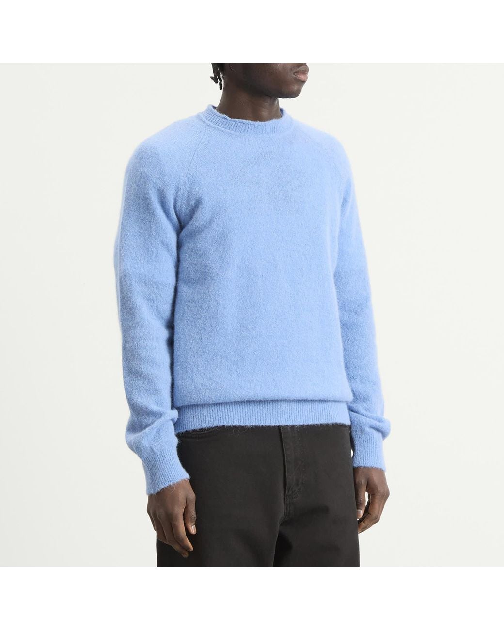 Norse Projects Skogafoss Baby Alpaca Jumper in Blue for Men | Lyst