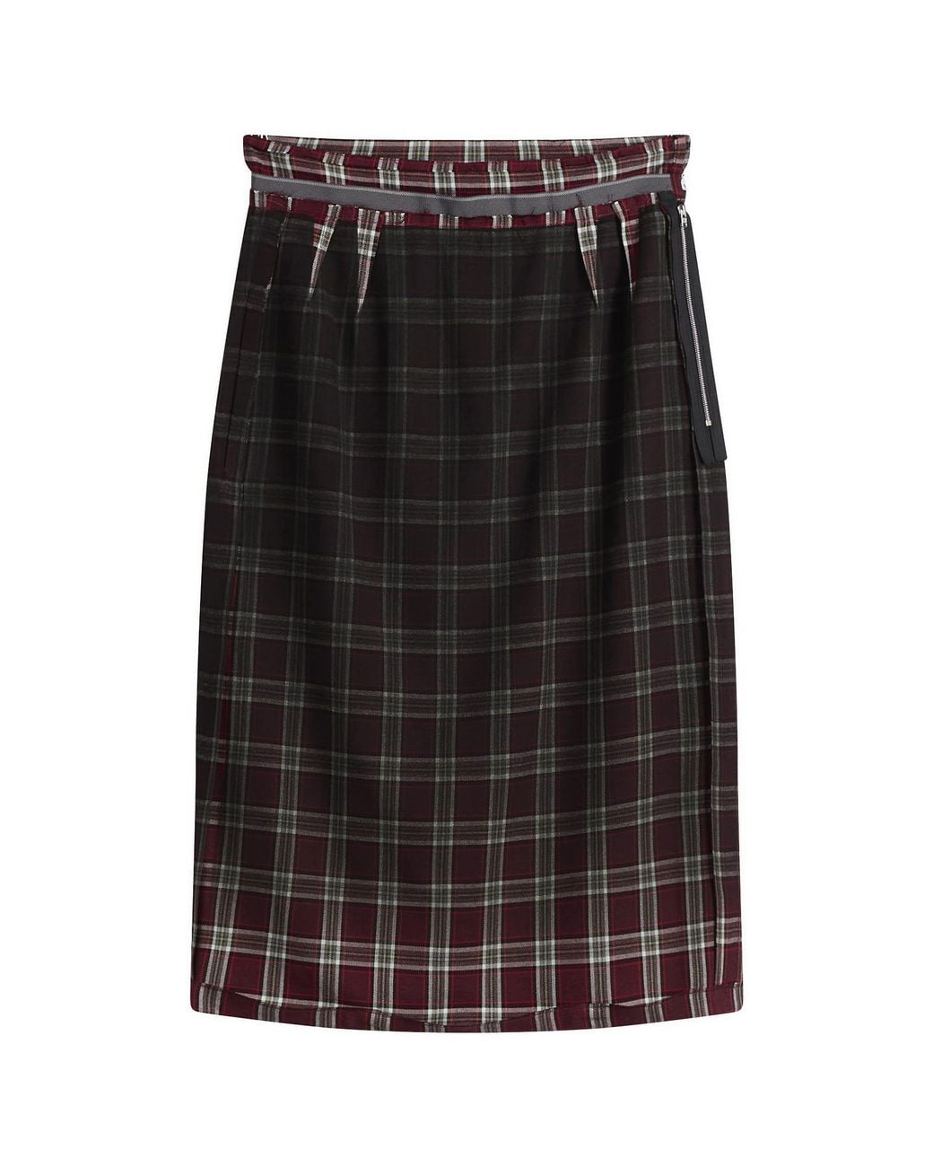 Maison Margiela Black Check Midi Skirt
