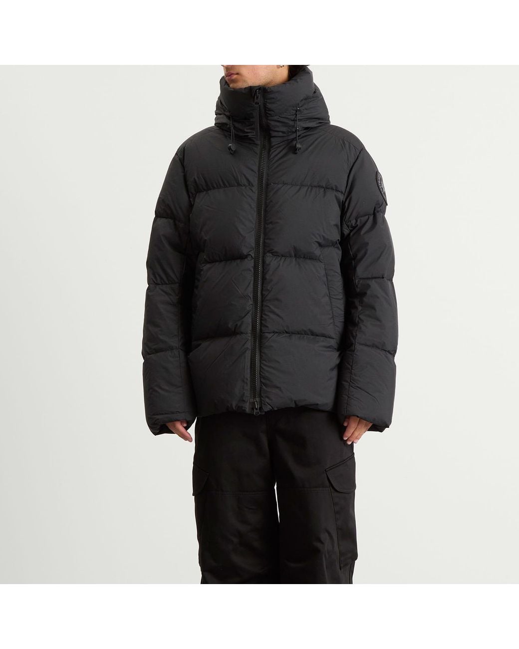Canada Goose Black Crofton Matte Puffer Jacket for men