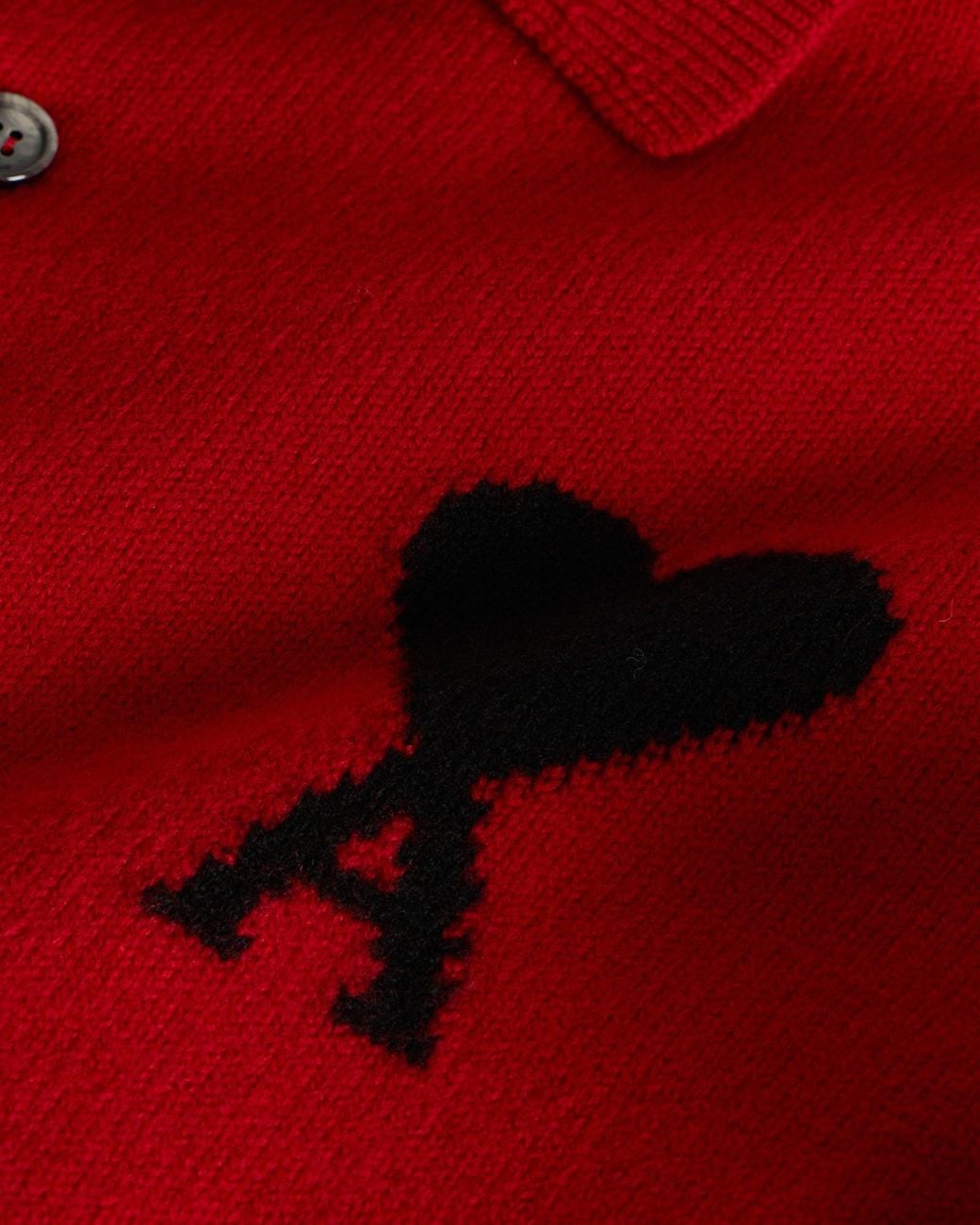 AMI Red Contrasted Adc Polo for men