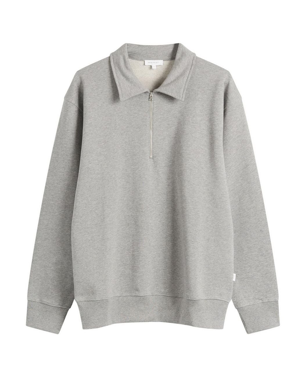 Norse Projects Gray Norse Standard Half Zip Sweatshirt for men