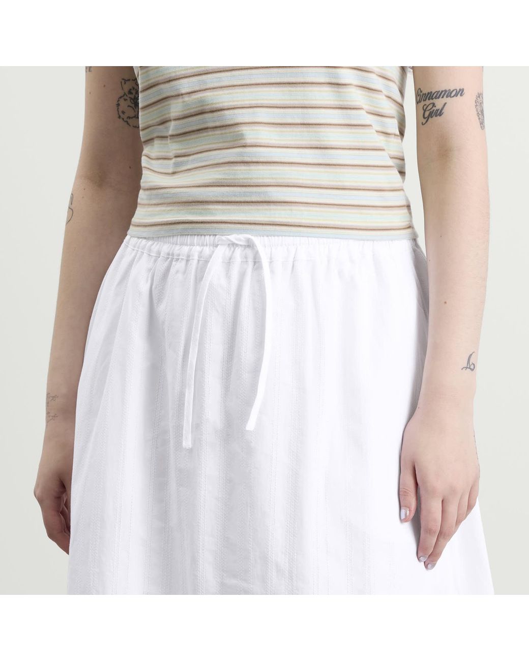 Samsøe & Samsøe White Satina Skirt