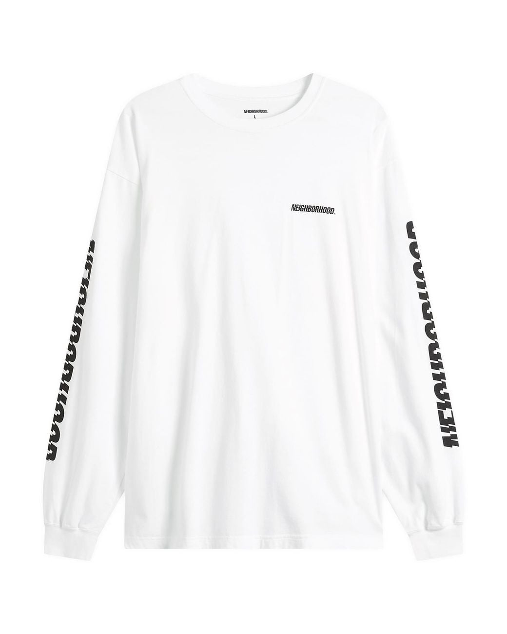 Neighborhood Ls-1 Distorted Logo Long Sleeve T-Shirt in White for Men ...