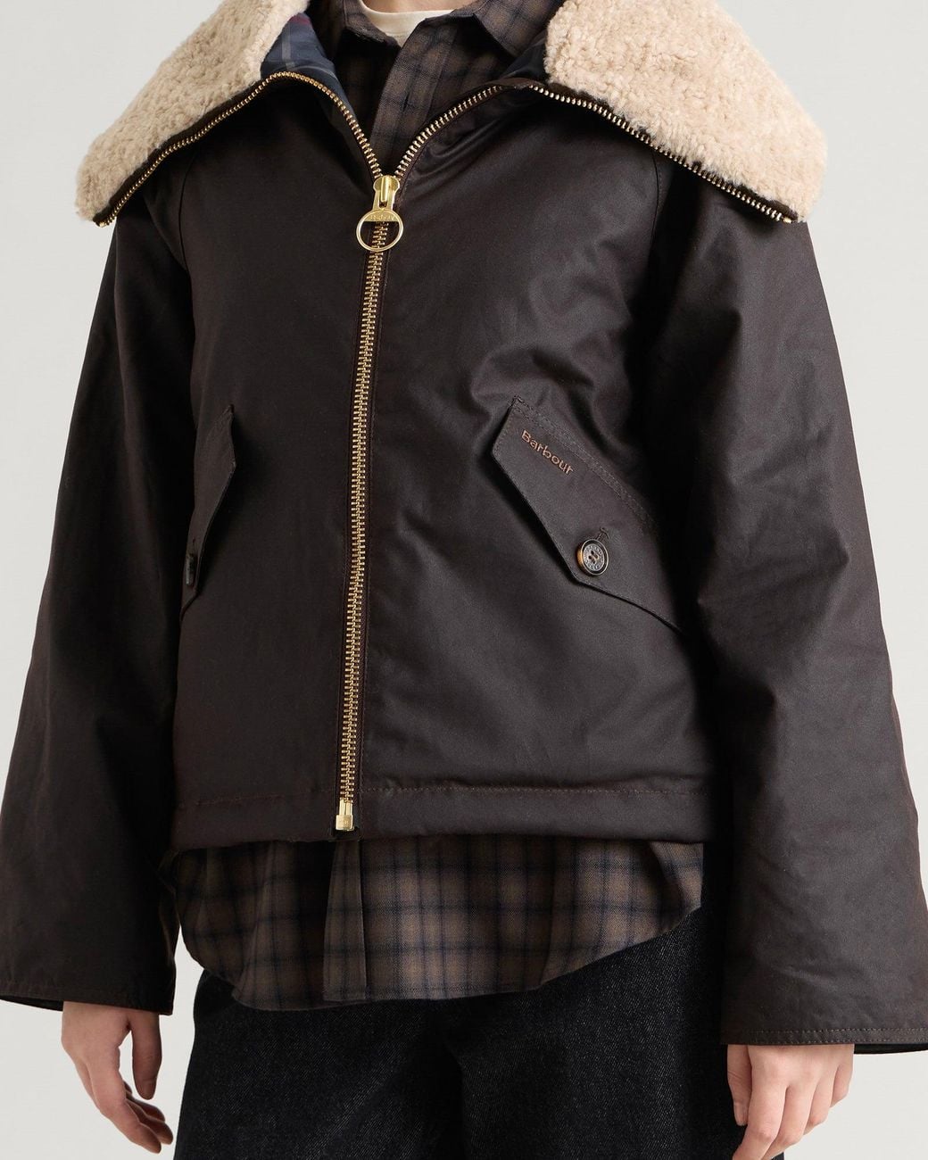 Barbour Mary Wax Jacket in Black | Lyst