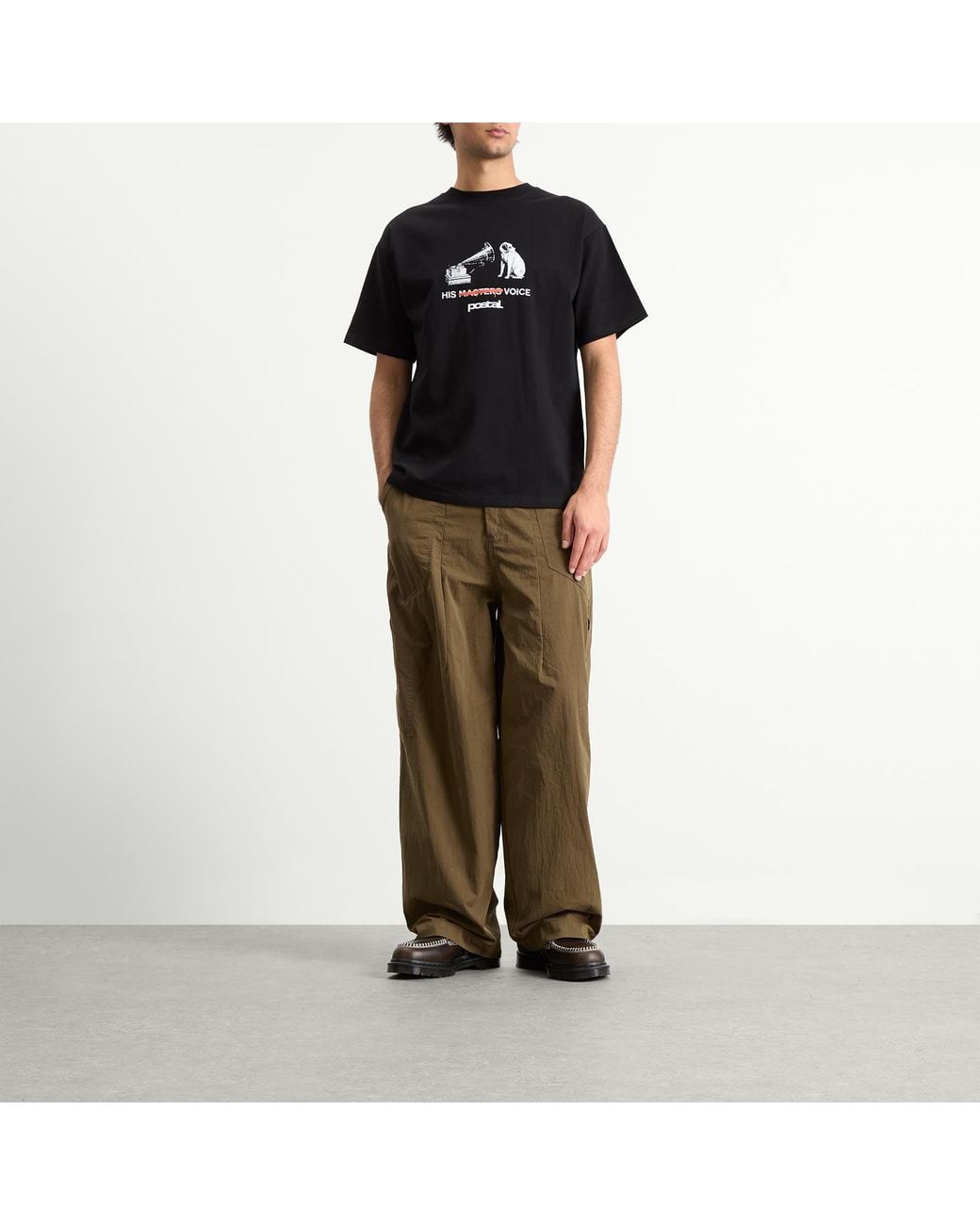 Postalco Black His Masters Voice T-Shirt for men