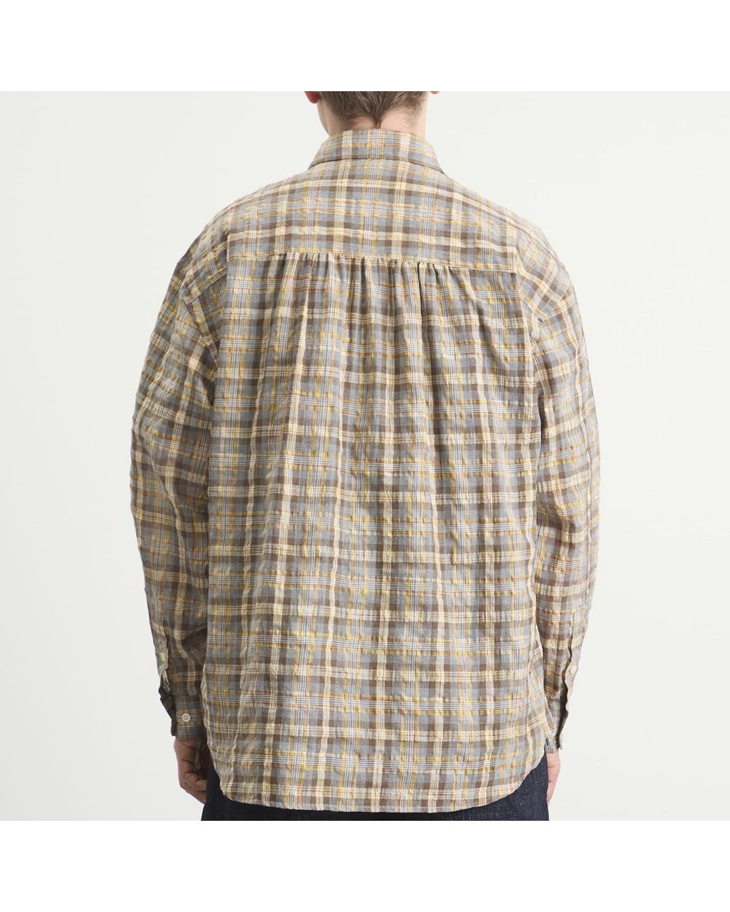 FRIZMWORKS Brown Uneven Check Shirt for men
