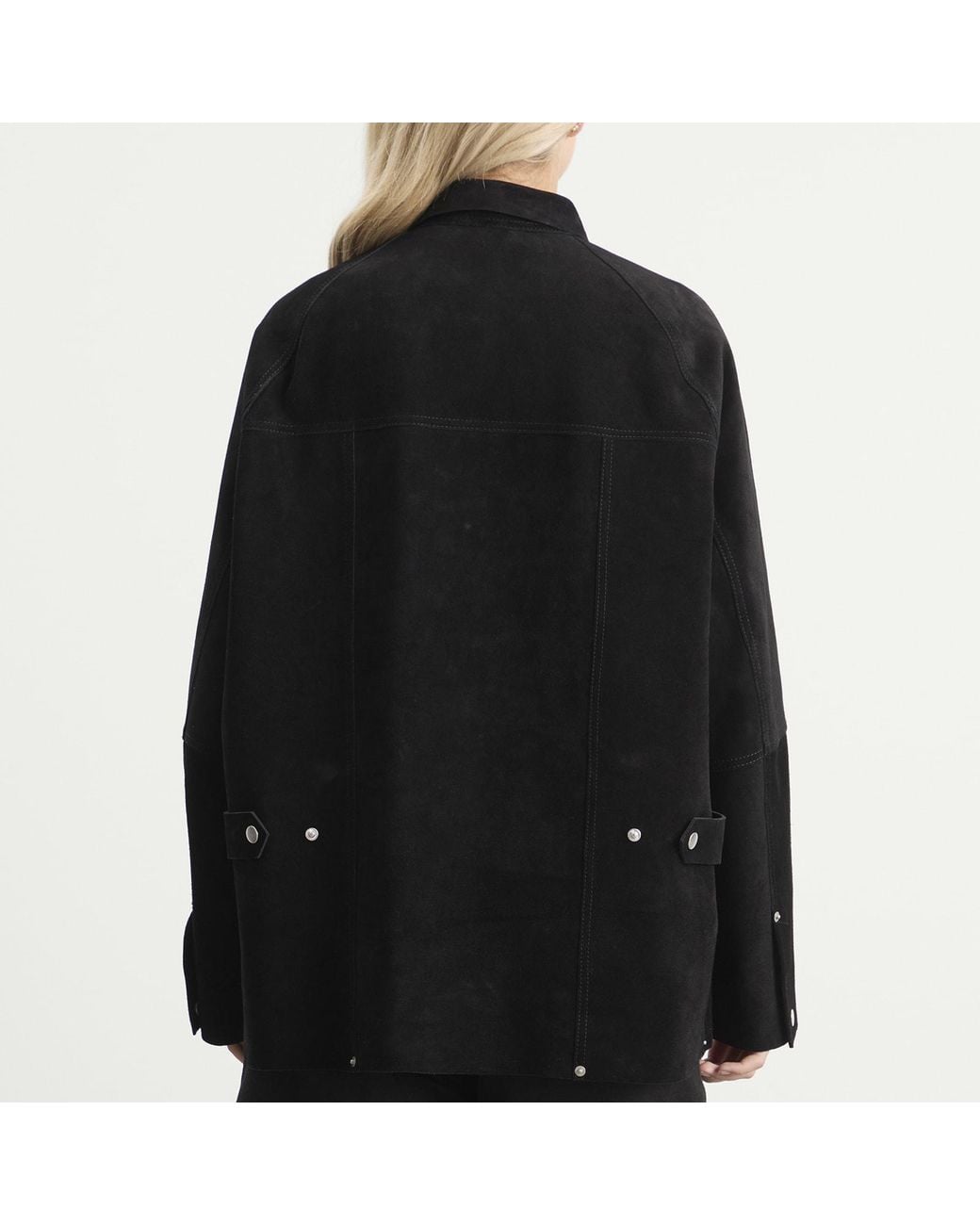 Studio Nicholson Black Dash Suede Jacket