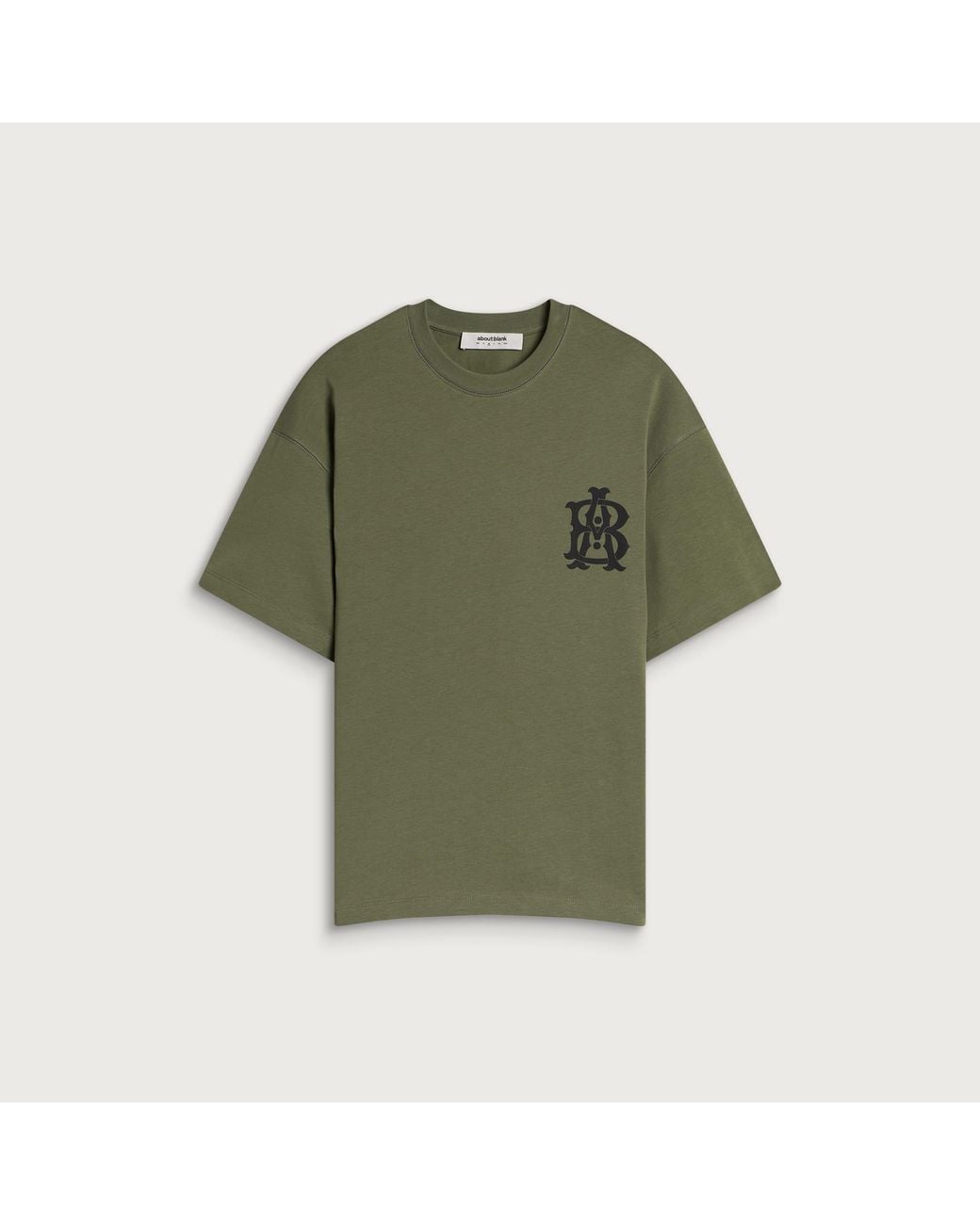 About Blank Green Monogram T-Shirt for men