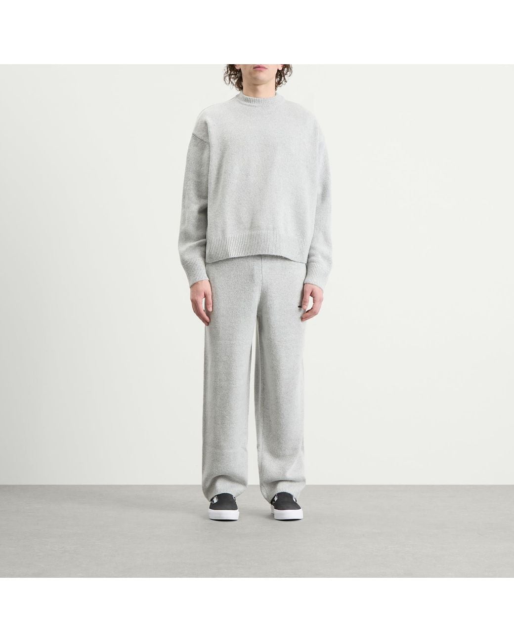 MKI Miyuki-Zoku Gray Mohair Blend Knit Crewneck for men