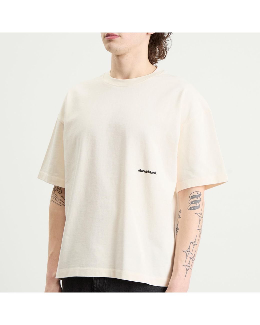 About Blank White Box Logo T-Shirt for men