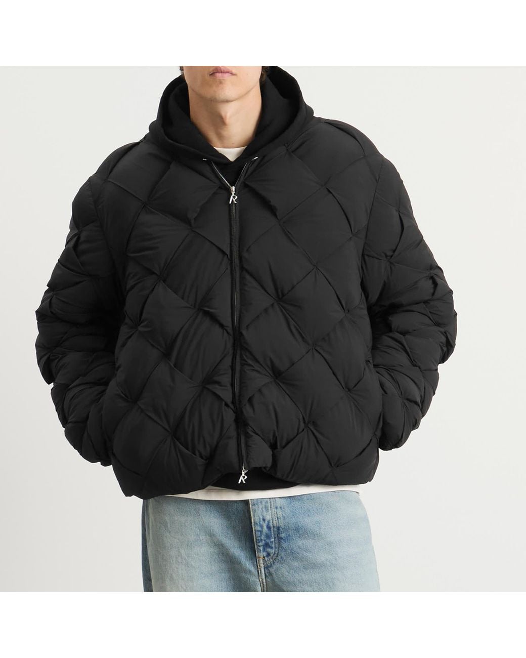 Represent Black Pillow Puffer Jacket for men