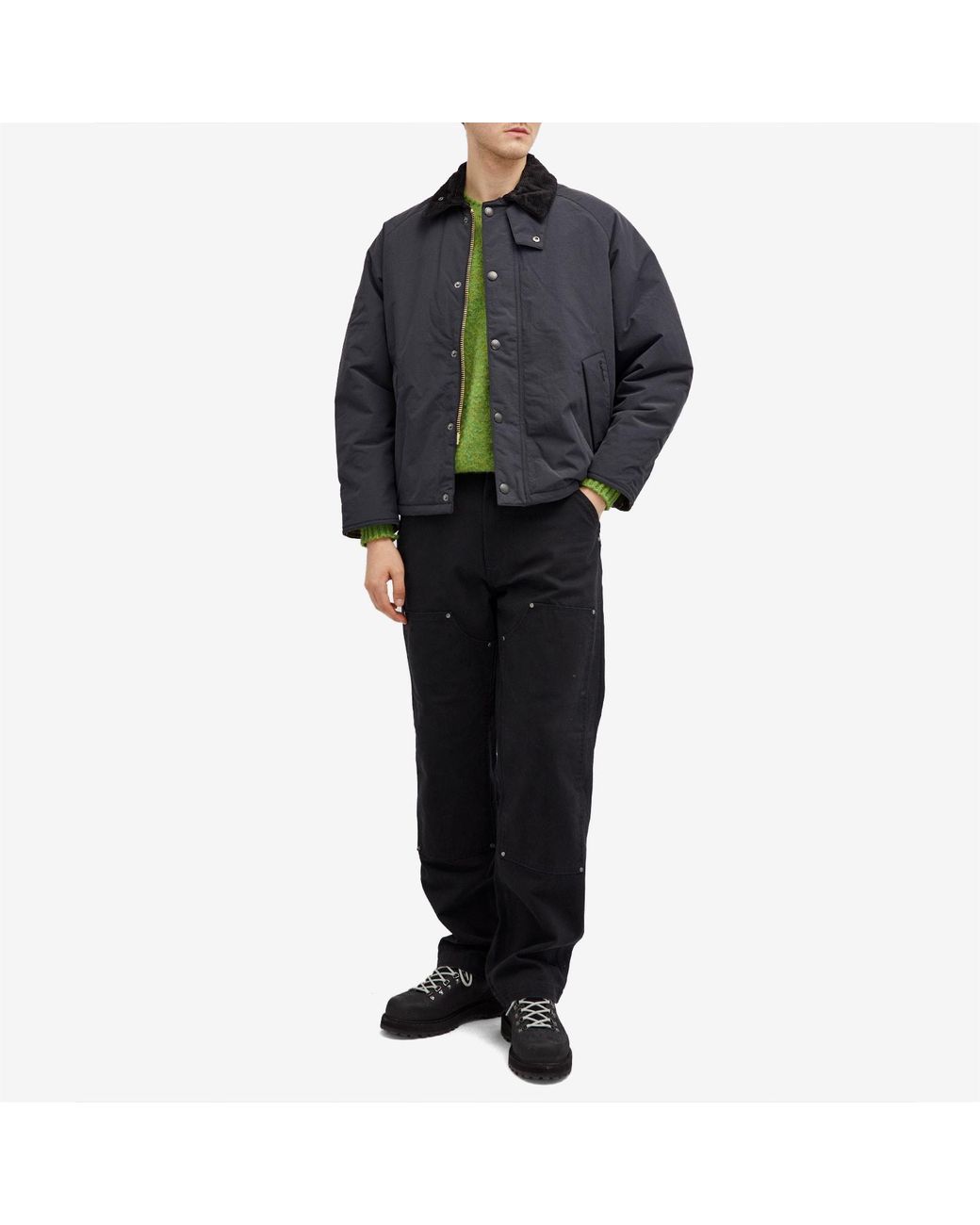 Barbour Transport Padded Casual Jacket in Black for Men | Lyst
