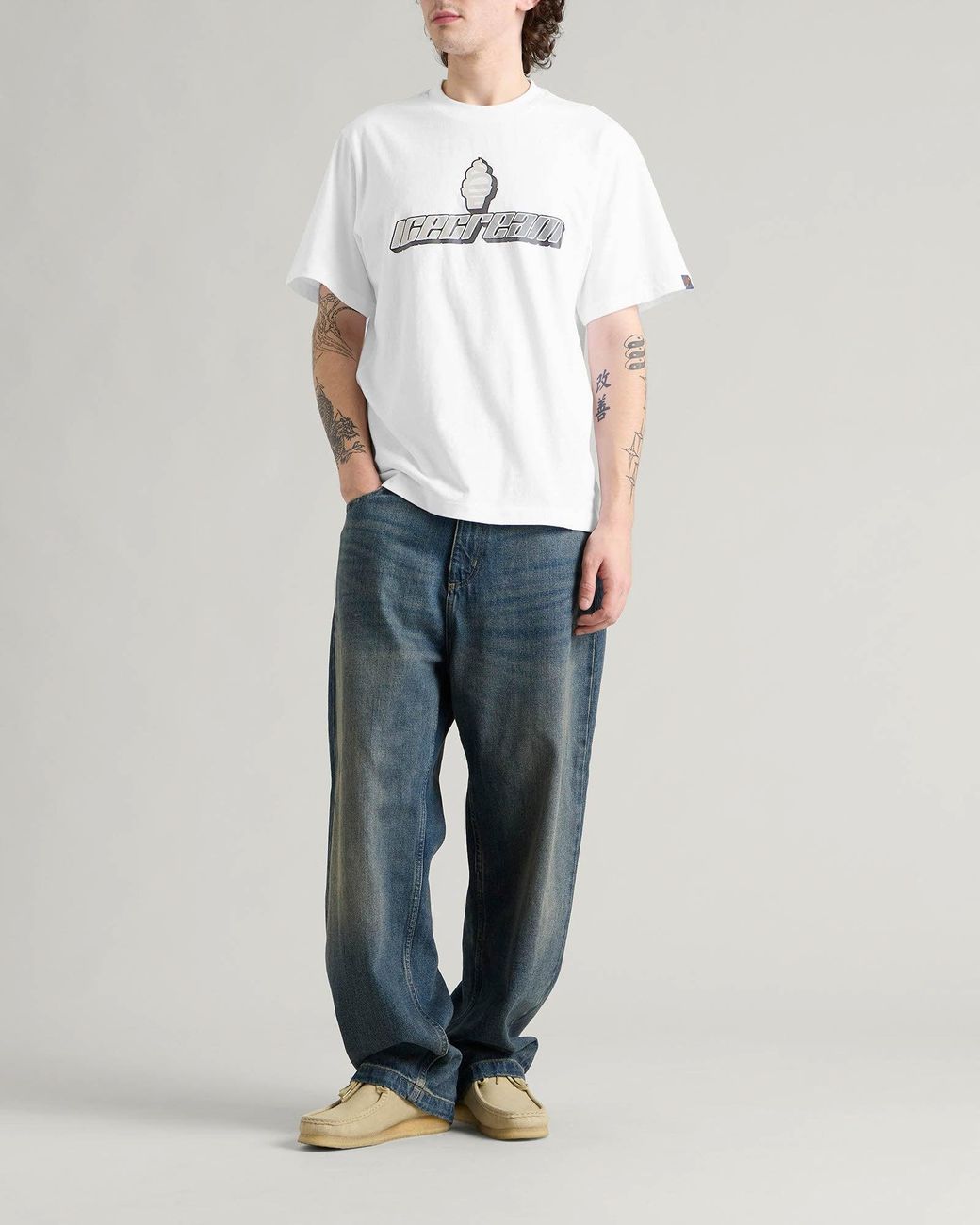 Speedway Colring In ICECREAM Speedway Gradient T-Shirt in Natural for Men | Lyst