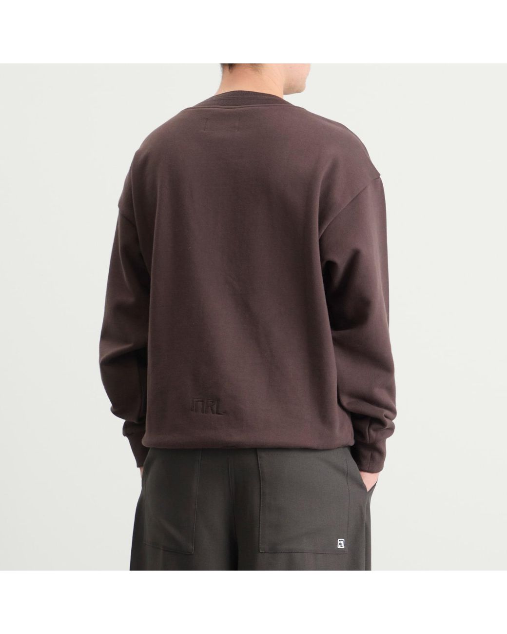Merely Made Brown Wide Rib Sweatshirt for men