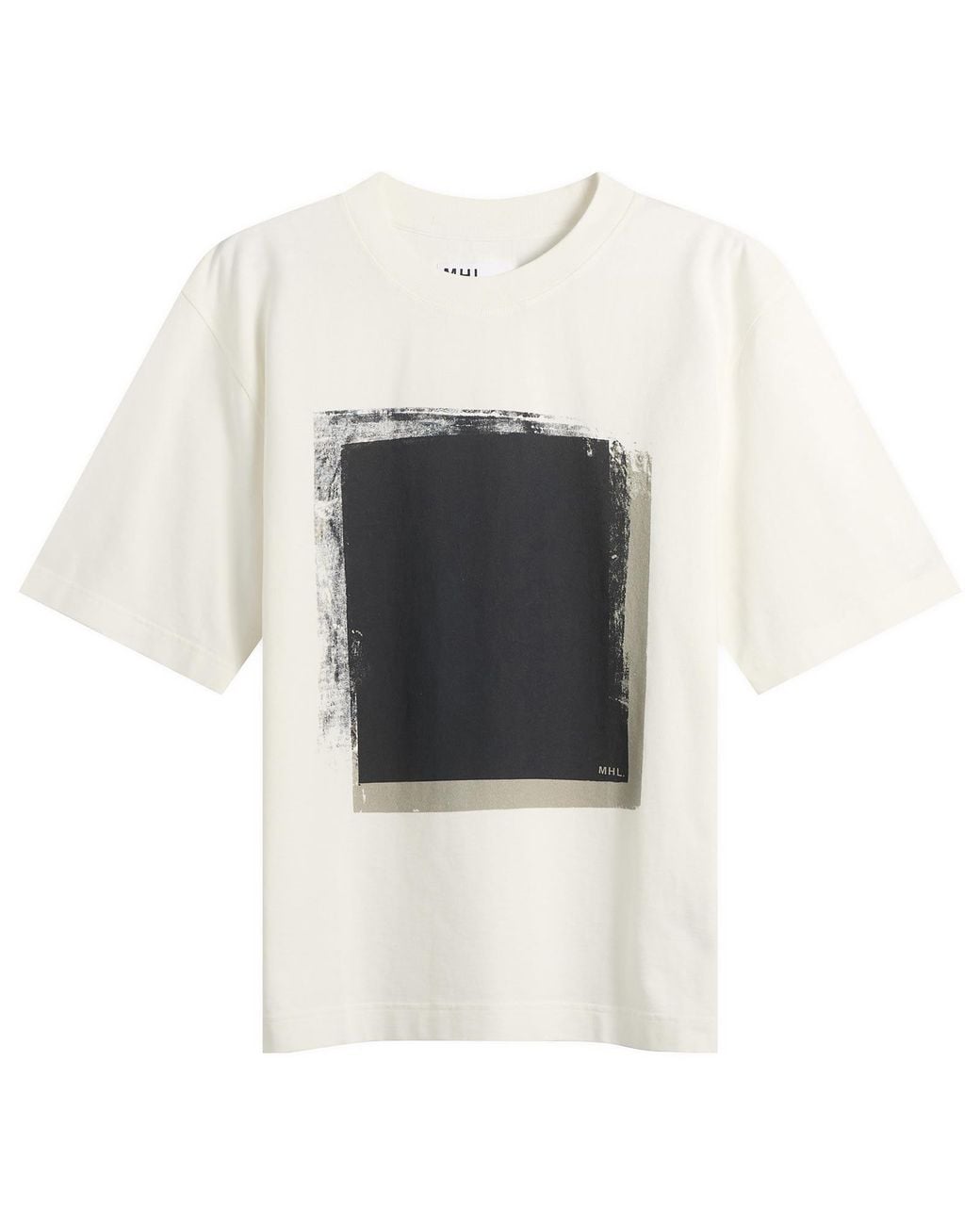 MHL by Margaret Howell White Block Print T-Shirt for men