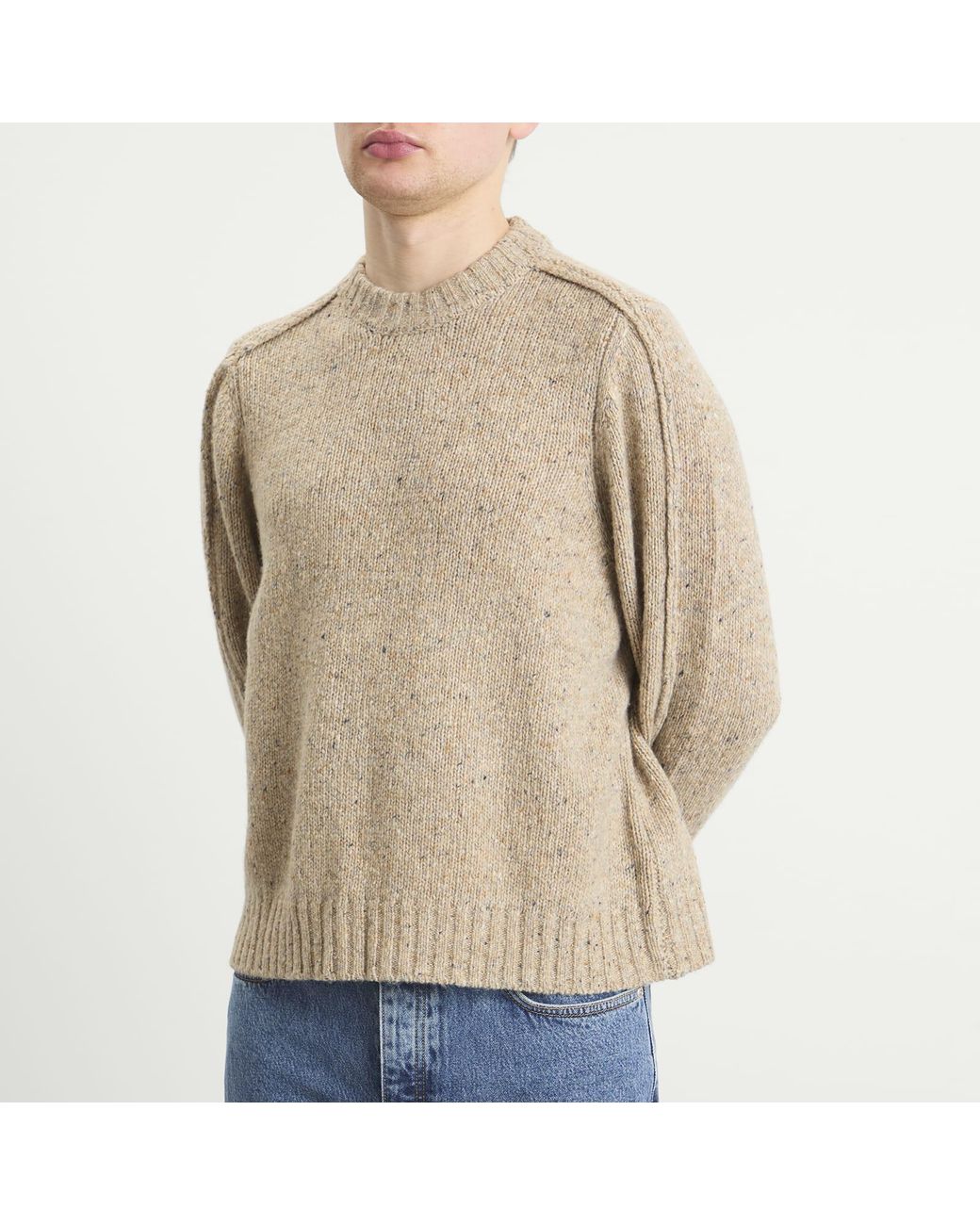 Won Hundred Natural Bently Reverse Seam Jumper for men