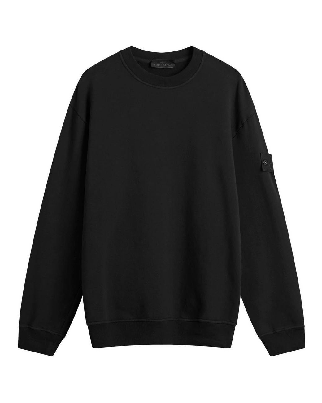 Stone Island Ghost Crew Neck Sweatshirt in Black for Men | Lyst