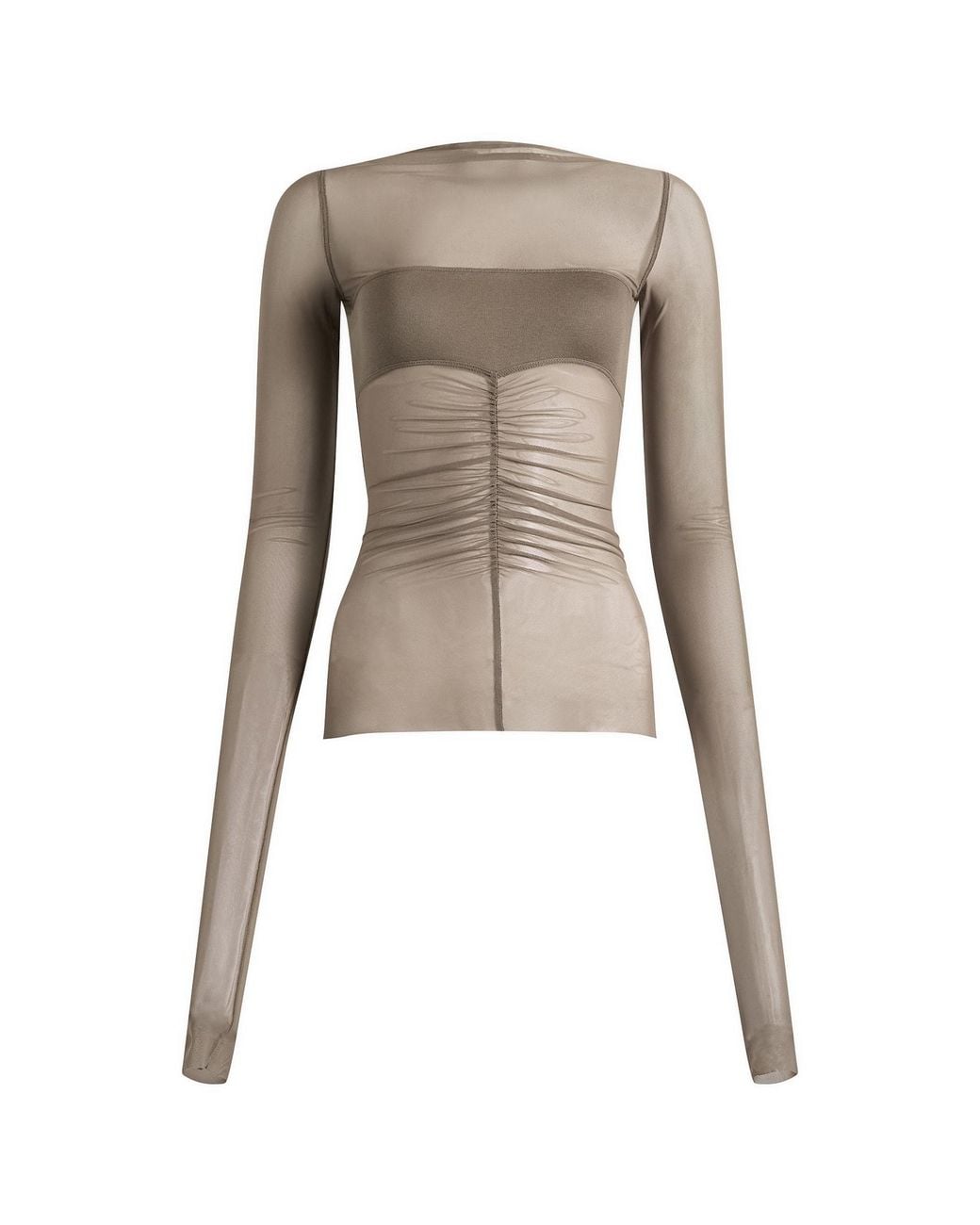 Rick Owens Brown Temple Top With Bandeau