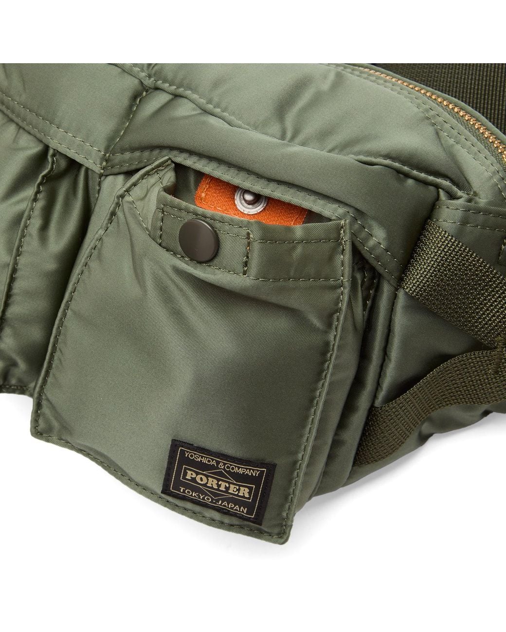 Porter-Yoshida and Co Green Military-Inspired Nylon Waist Bag