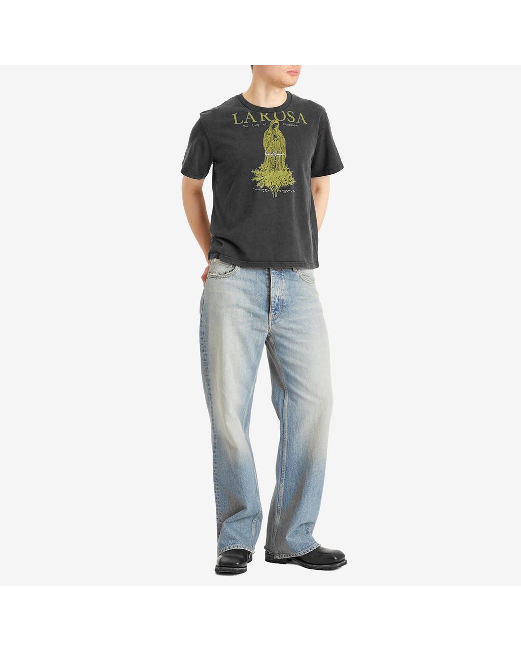 Second/Layer La Rosa Baggy Baby T-Shirt in Black for Men | Lyst